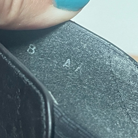 Stuart Weitzman Ribbed Black Stretch Square Toe Wedge Heel,  Like New, 8AA - Picture 6 of 9